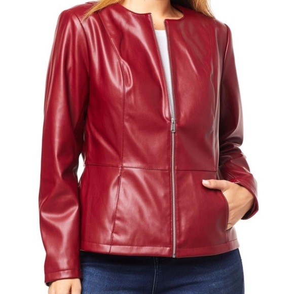 Colleen Lopes Faux Leather Jacket. NWT XL - Picture 3 of 12